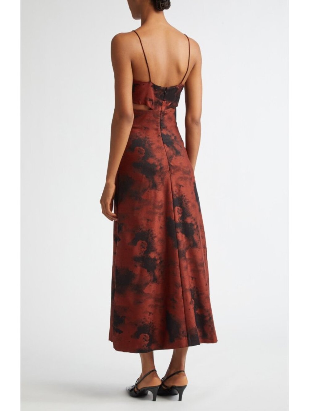 BITE Studios Aquilone Women's Strap Cutout Jacquard Midi Dress Size UK 14/US 10 - Picture 2 of 6